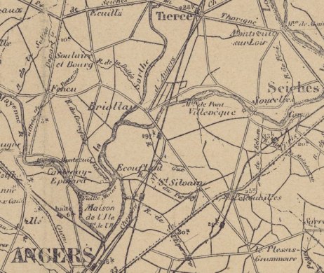carte routière et hydrographique de Maine-et-Loire dressée sous la direction de M.Alard