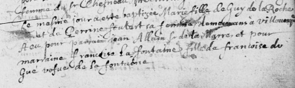 DE LA ROCHE Marie - B - 3-11-1636 - Sorges - Temple protestant
