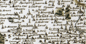 Foudon - Carte Cassini