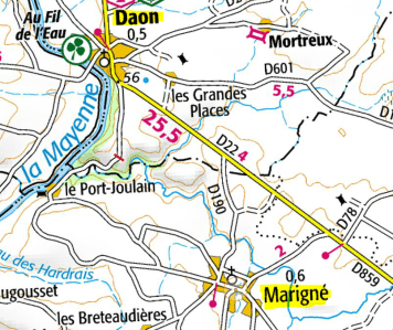 Marigné sous Daon-carte géoportail