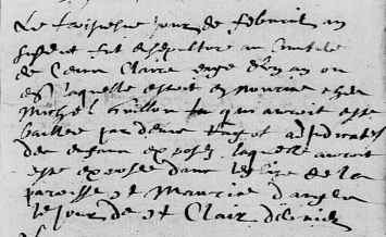 Claire-Exposée le jour de St Clair dernier