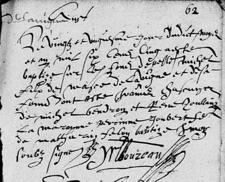 DELAVIGNE Michel - B - 21-08-1605 - Pellouailles