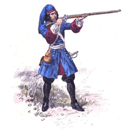 Dragon combattant à pied - 1685