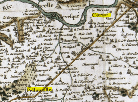 Cassini - Triangle-Pellouailles-Corzé-Villevêque