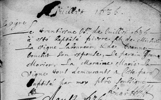 DELAVIGNE Pierre- B - 30-07-1635-Pellouailles