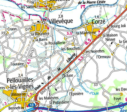 Triangle-Pellouaille-Corzé-Villevêque
