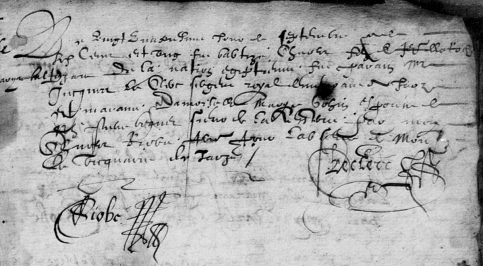 Baptême-LAROCHE-nation-Egyptienne-1601-Jarzé