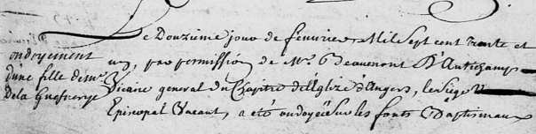 CHARBONNIER Charlotte- Ondoiement-12 février 1731-Angers