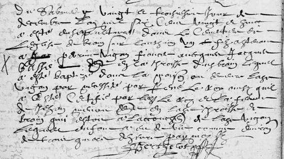 VIGAN Anonyme- BS-23 décembre 1628 - Brain-sur-l'Authion