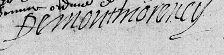 deMONTMORANCY Françoise - 1619 - Echemiré