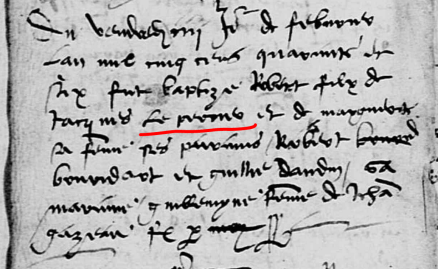 Acte de baptême supposé de Robert