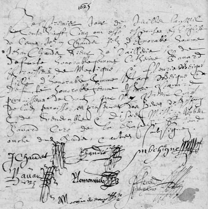 CHAUDET Jean et BEHIGNE Fleurie - M - 1er_07_1625-Etriché