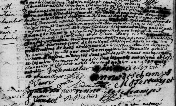 CHAUVELIER Urbain et CHAUDET Marie - M - 04.06.1706 - Montigné