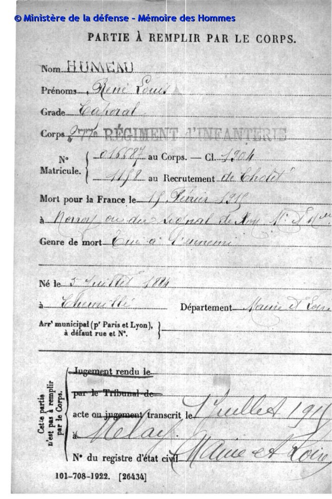 HUMEAU René Louis-MdH