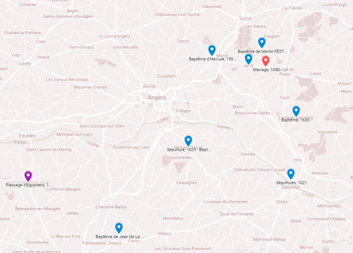 Carte des Actes Egyptiens