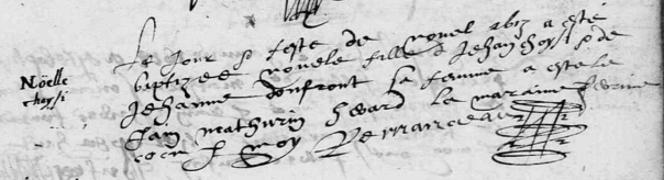 CHOISI Noëlle - 25 décembre 1613 - Etriché