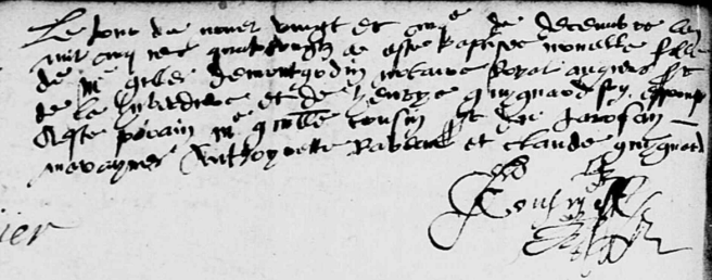 DeMONGODIN Noëlle - B - 25 décembre 1580 - Angers Saint Maurille