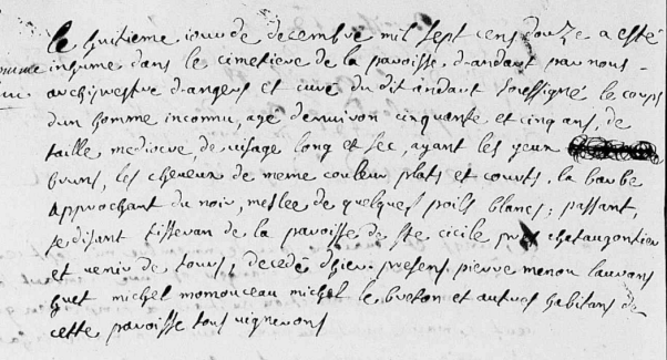 Inconnu-Sépulture-Andard-8 décembre 1712