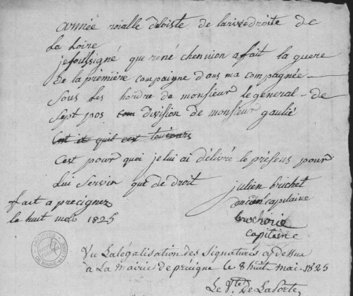 CHAIGNON René - Dossier - Vue 8 - certificat d'exercice