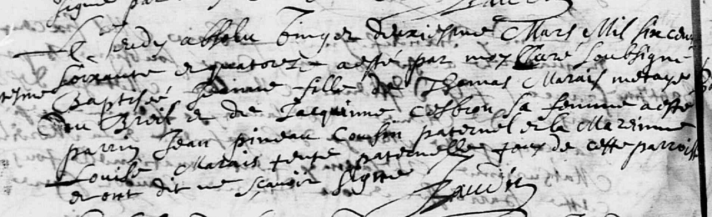 MARAIS Jeanne - B - 22 mars 1674 - jeudi absolu