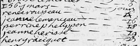 RACIQUOT Henry - B - 23 mars 1567 - Baugé