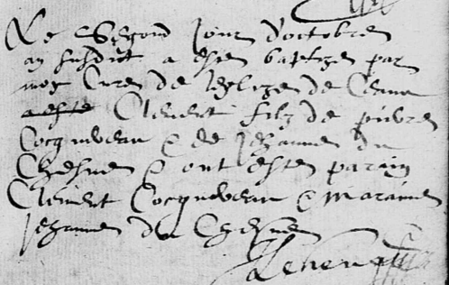 COQUEREAU Clément - B - 2 octobre 1617 - Angers Saint-Samson