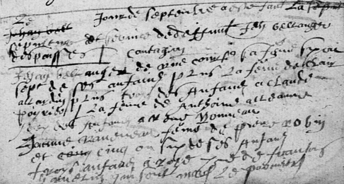 Fontaine-Milon-20 septembre 1626-Contagion