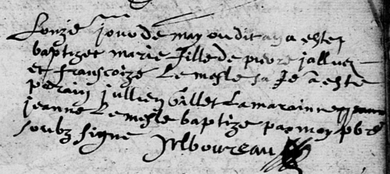 JALLEUX Marie - B - 11 mai 1644 - Pellouailles