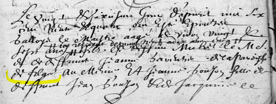 Le MAISTRE Galloys et GOUJON Jeanne - M - 26 avril 1634 - Corzé (1)