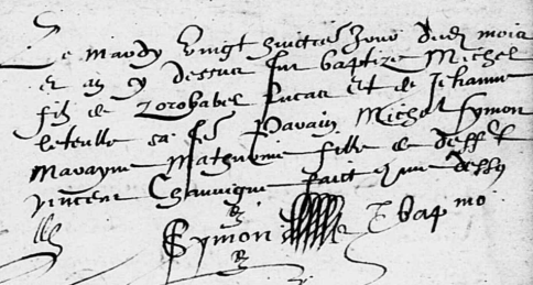 LUCAS Michel, fils de Zorobabel - 1613 - Saint-Lambert-du-Lattay