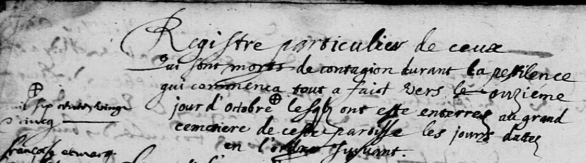 Memoire de la contagion-Baugé-1625