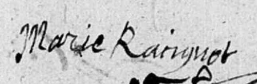 RACIQUOT Marie - Signature - 10 octobre 1633 - Baugé