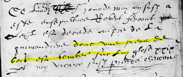 Feneu - BMS - 1595-1648, vue 57/505 - (AD49)